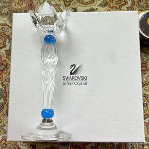 Swarovski, crystal candle holder, 6 inches tall